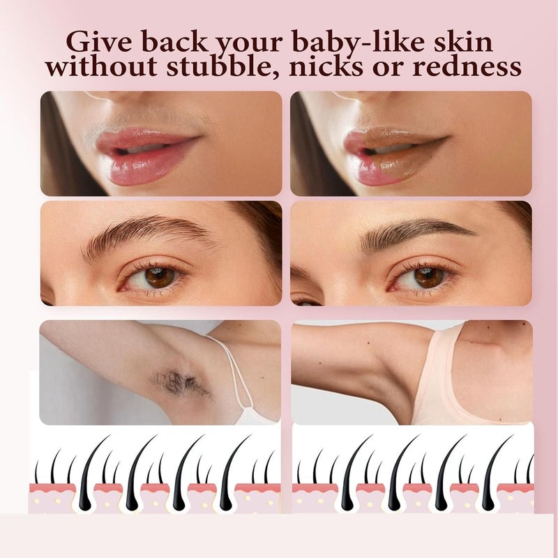 gurelax Replacement Heads for Flawless Finishing Touch Facial Hair Remover, Gen 3 Replacement Blades for Women, New Version 18K Gold Replacement Blades Refill - Image 4